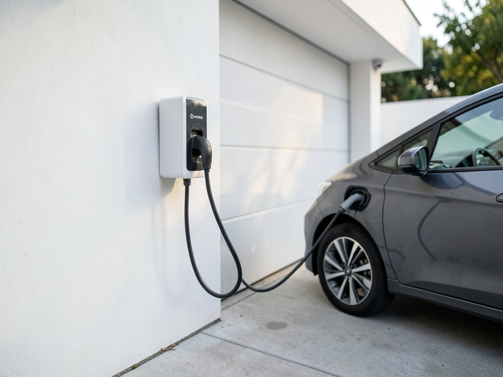 Borne de recharge en maison individuelle